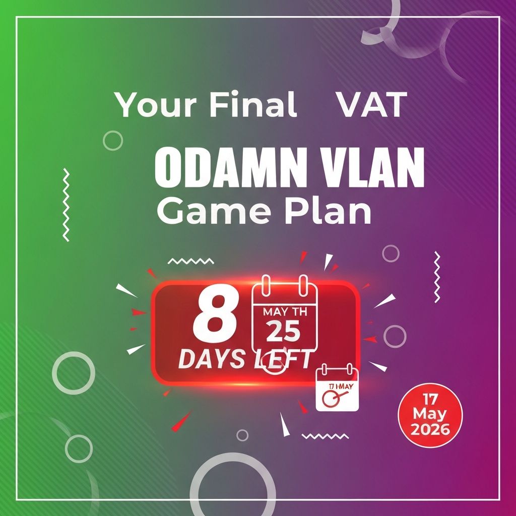 Urgent countdown showing 8 days left until May 25th VAT201 submission deadline