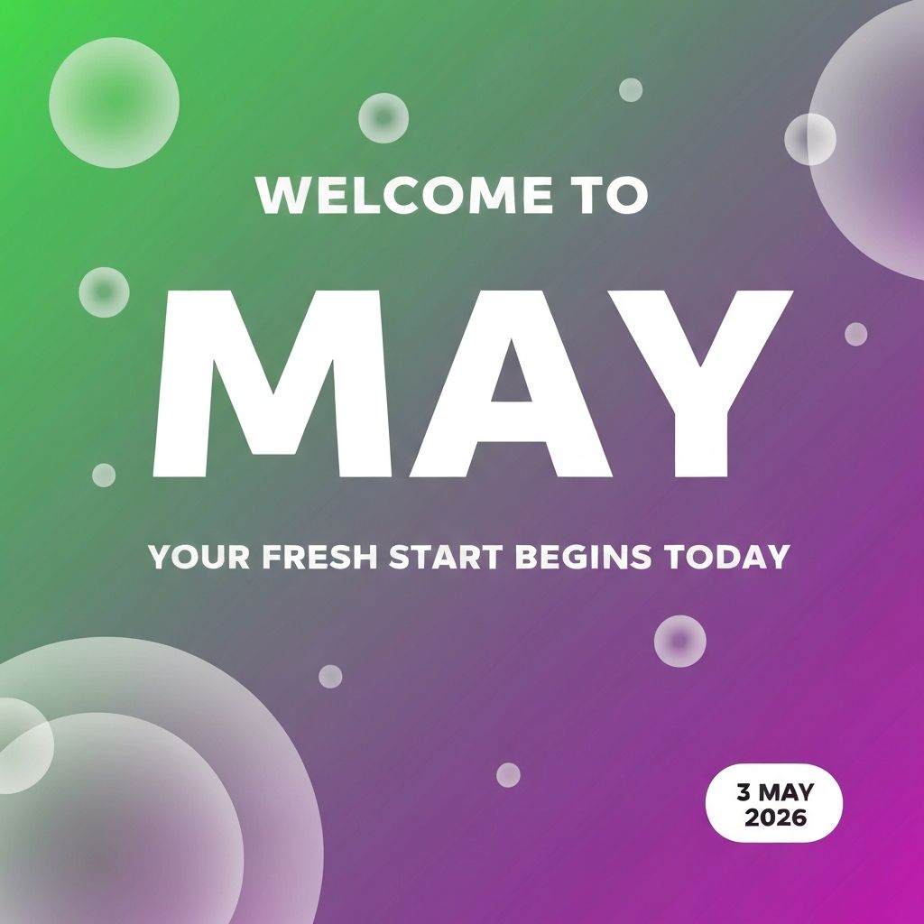 Fresh start visual with sunrise and clean slate aesthetic for new month planning